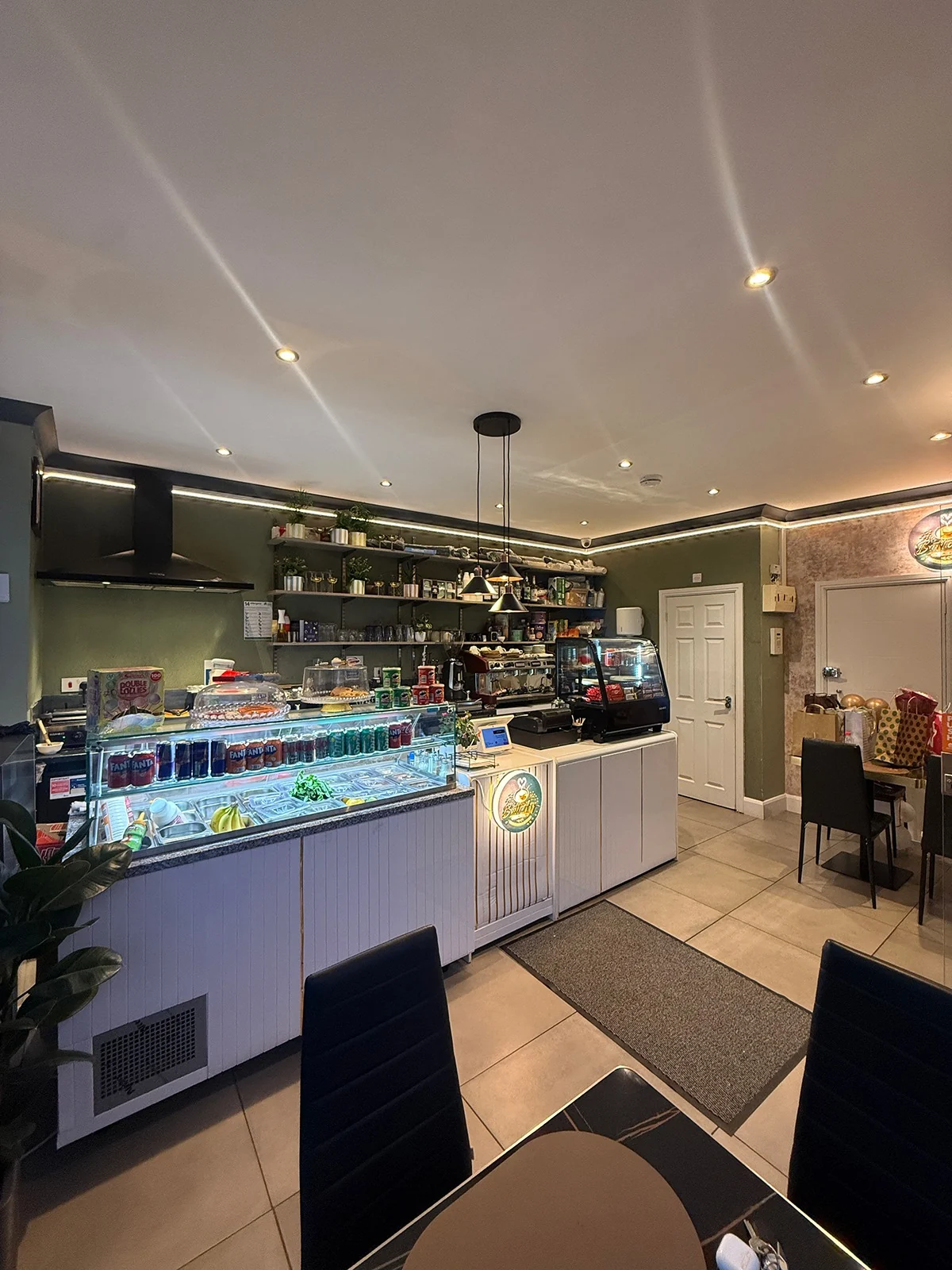 Warm cafe interior at ButterFry Cafe in Slough